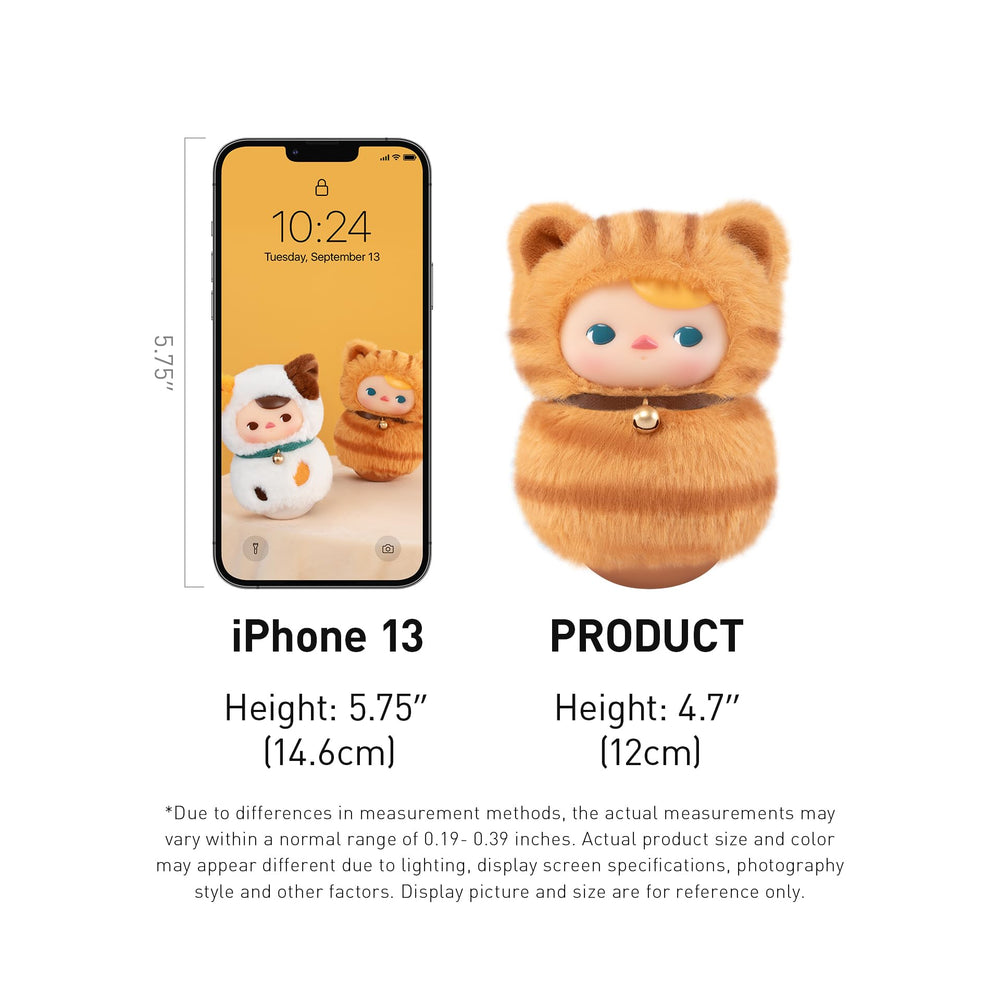 POP MART PUCKY roly-poly kitty figure for desk or shelf display