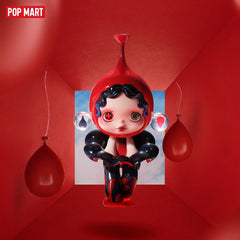 POP MART Skullpanda collectible display piece enhances room decor.