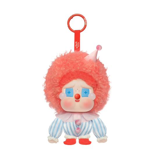 POP MART Why So Serious Crybaby plush front view for desk decor and display
