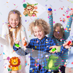 POPOOO bulk safari LED finger lights for party prizes and gift bags.