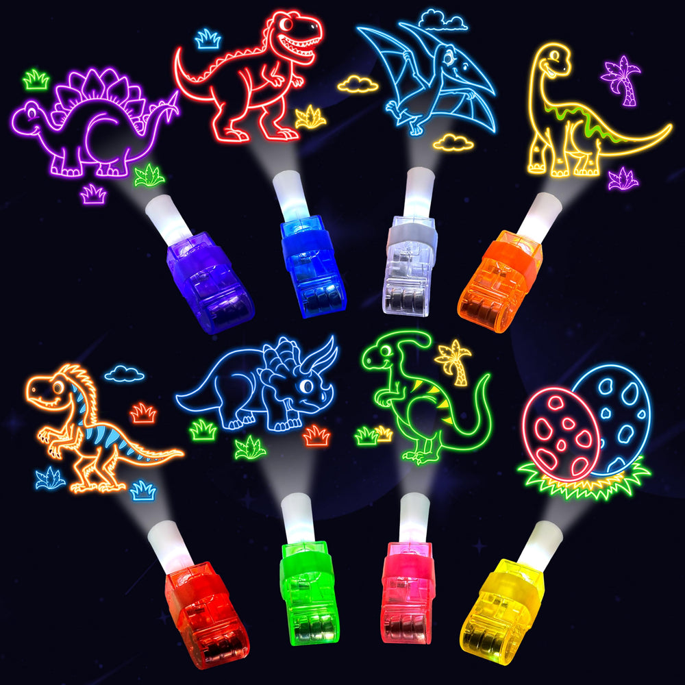 POPOOO dinosaur egg pattern finger light glows for party fun
