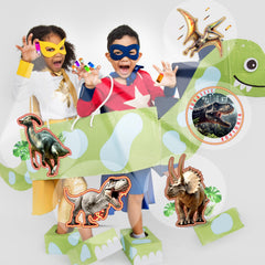 POPOOO Hadrosaur design light-up finger toy enhances jungle-themed events.