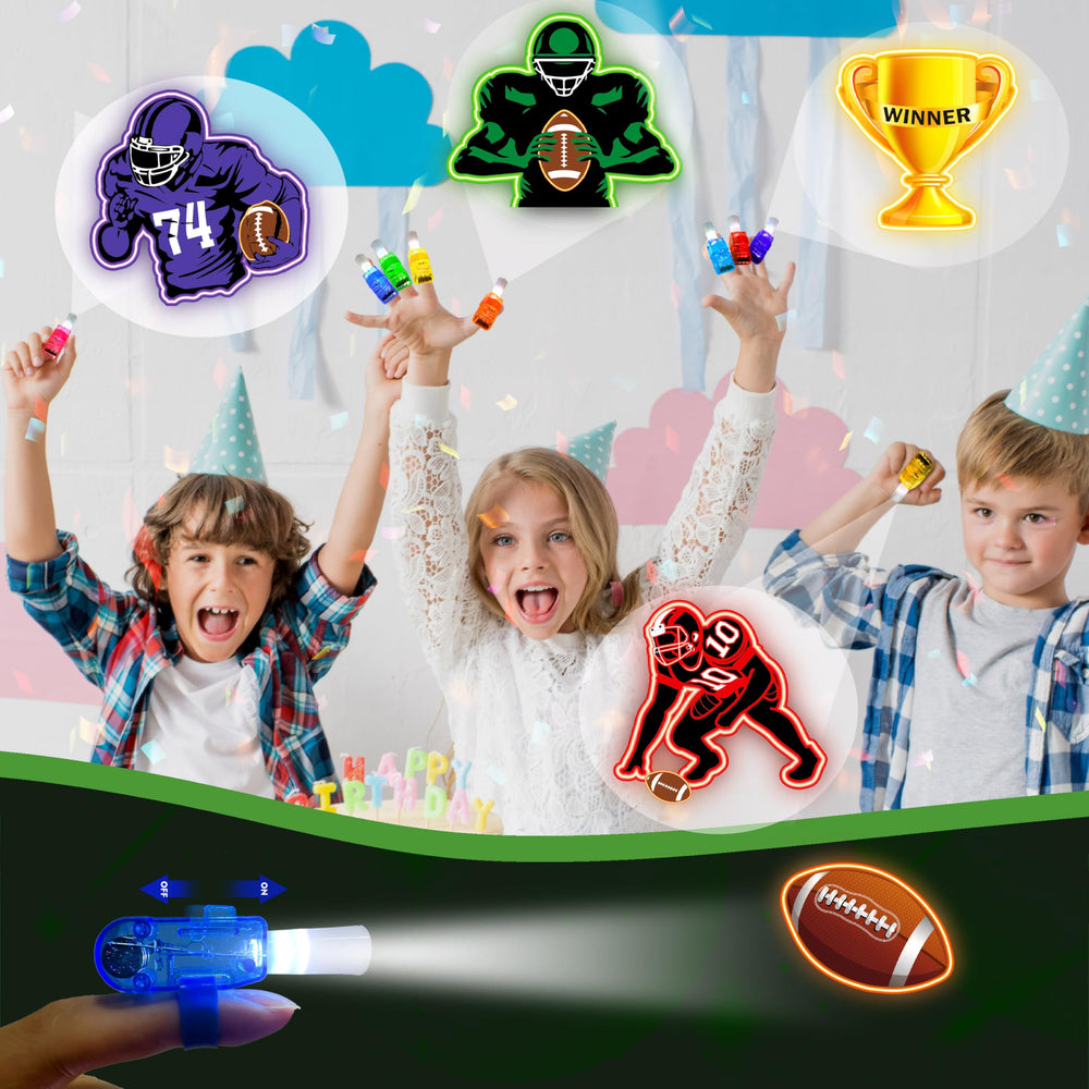 POPOOO LED finger lights trophy-pattern light up kids' football events
