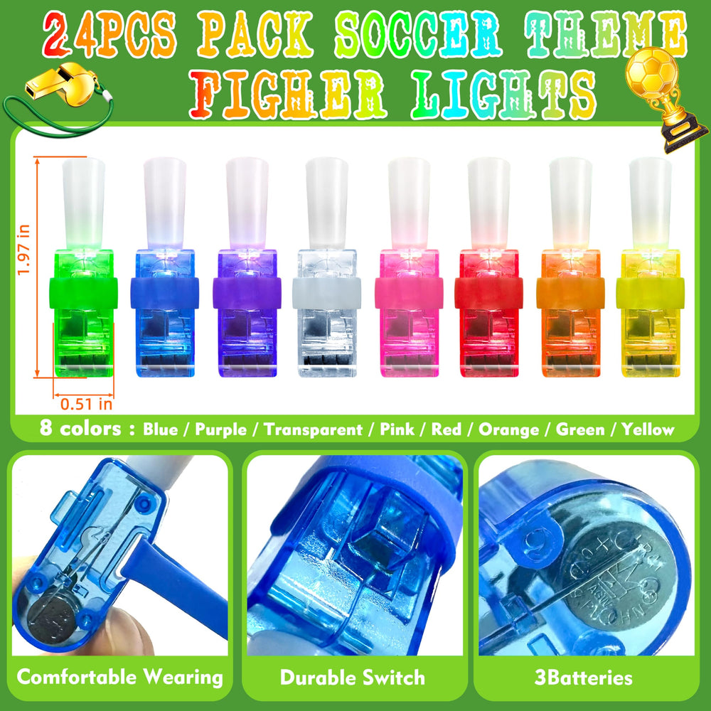 POPOOO LED finger light showing goal pattern, perfect glow for night events