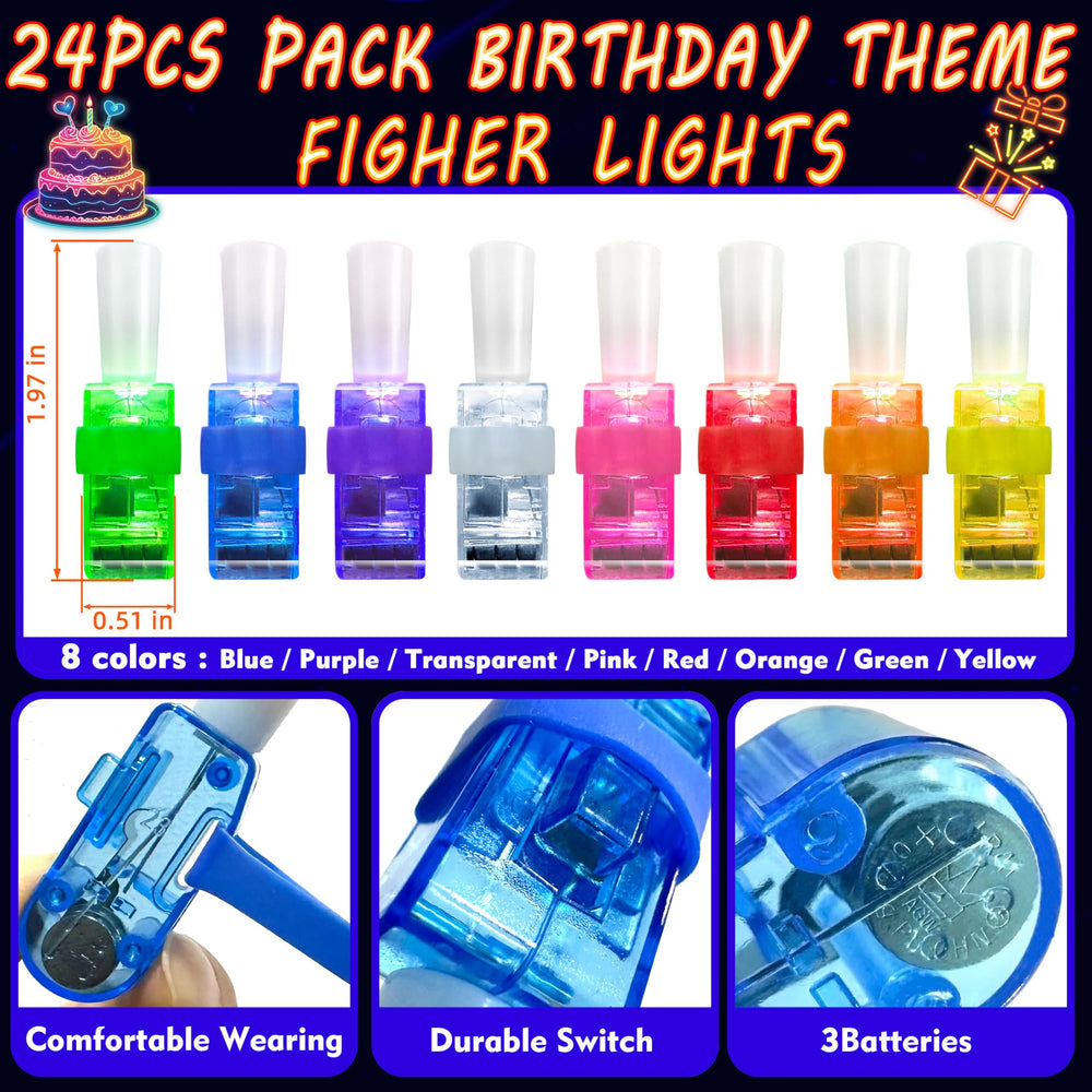 POPOOO LED finger lights display cakes and candles design for festive vibes