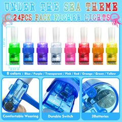 POPOOO Undersea finger lights glow clownfish patterns for playful birthday decorations.
