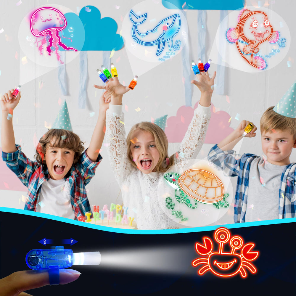 POPOOO Undersea finger lights feature octopus designs for engaging sea-themed activities.