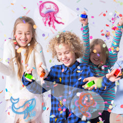 POPOOO Undersea finger lights showcase seahorse patterns for creative storytelling.