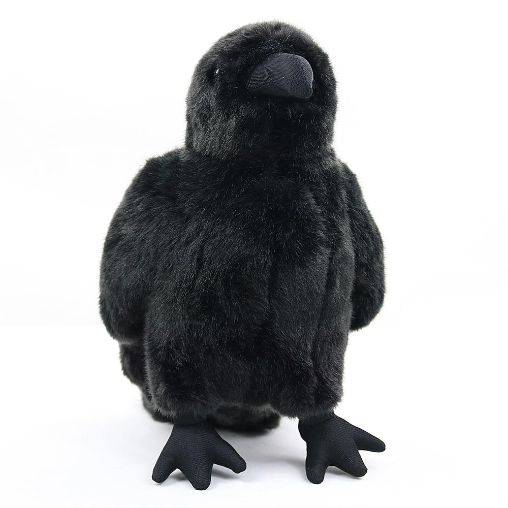 POPOTATO crow plush with lifelike details, perfect for cozy décor and cuddling.
