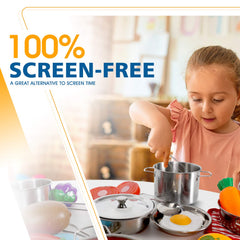 POPUTOY stainless steel utensils encourage interactive, shared cooking play.