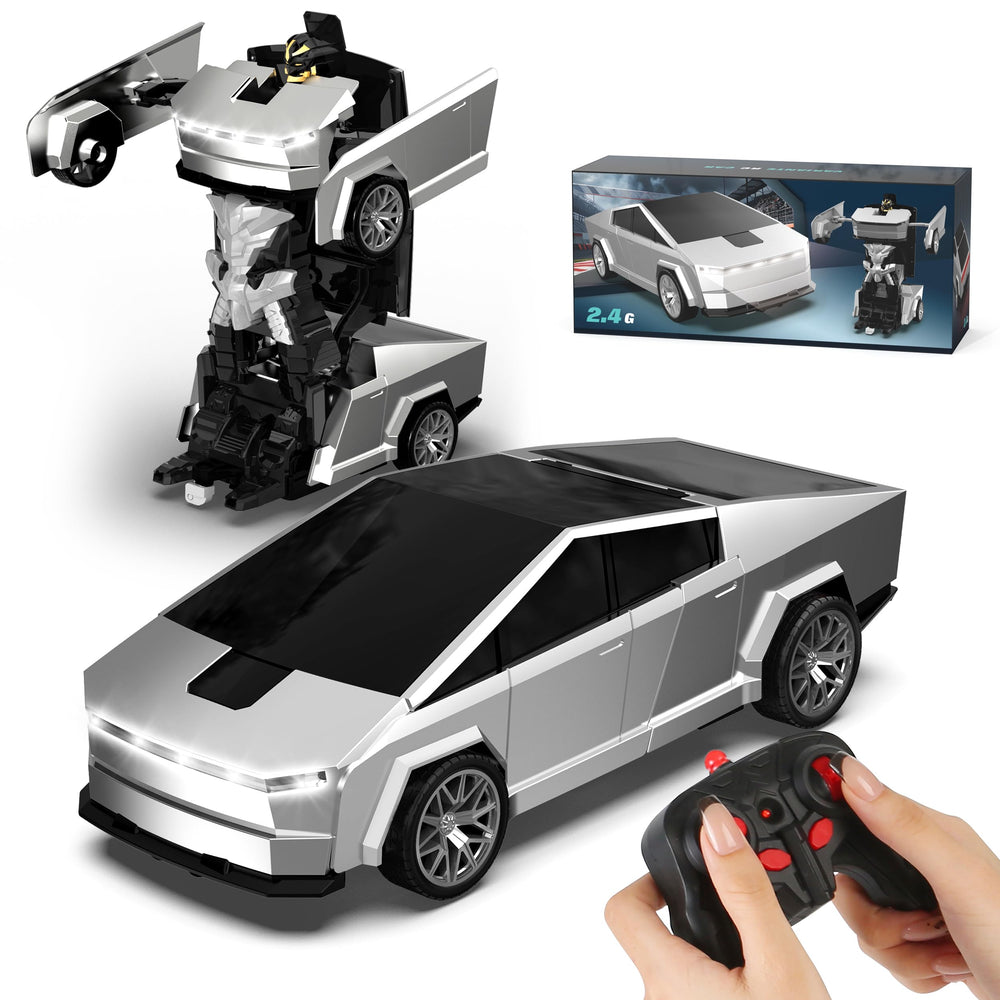 POPPLAYING Transform RC Cyber Pickup Truck in 1:18 scale for dynamic play