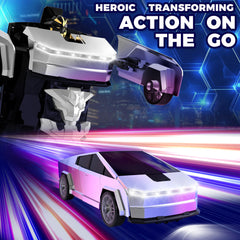 POPPLAYING Transform RC Cyber Pickup Truck 360-degree spin for cool stunts