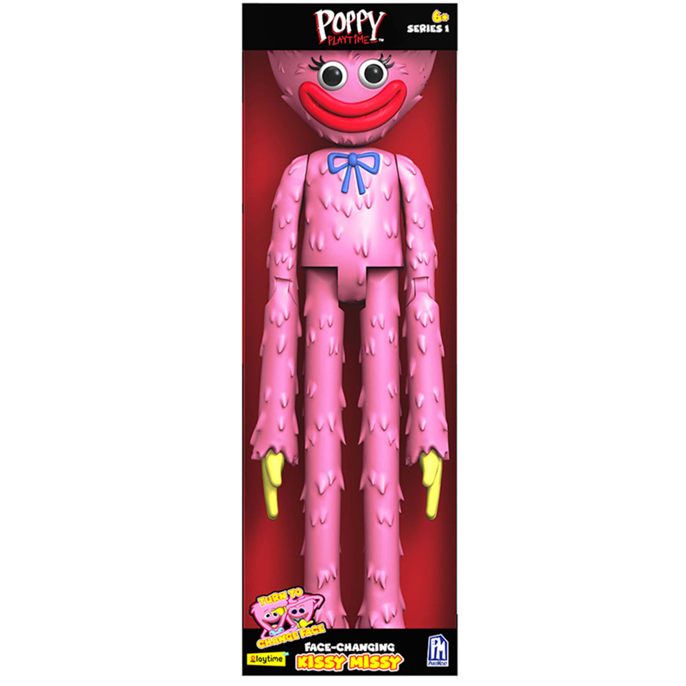 Poppy Playtime Kissy Missy deluxe face-change figure 12in with rotating head for dynamic display