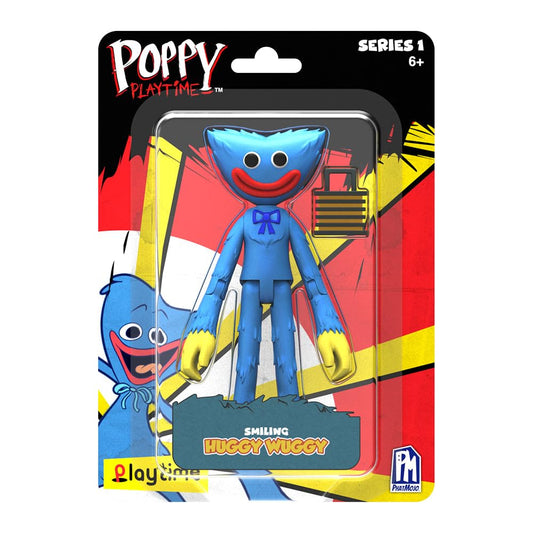 Poppy Playtime Smiling Huggy Wuggy figure front view for display collection