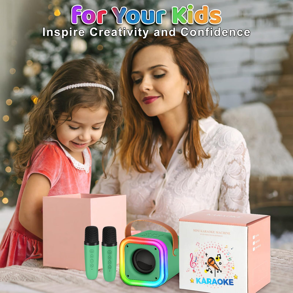 Poptrend mini karaoke machine dark green compact portable design