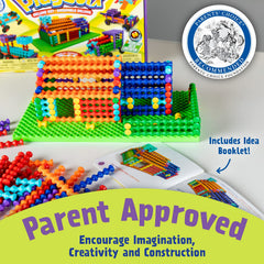 POPULAR PLAYTHINGS Playstix STEM kit supports motor skills and problem solving.
