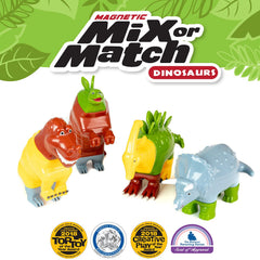 Popular Playthings color-coded dinosaur pieces ready to snap together for creative play.