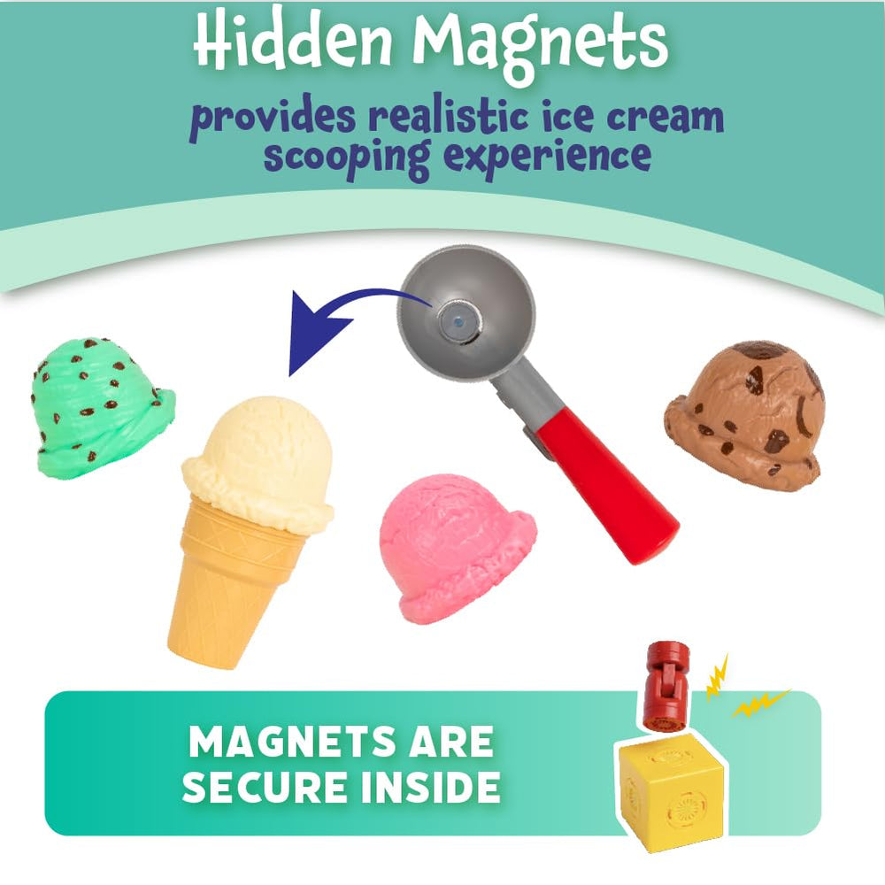 Popular PLAYTHINGS ice cream scoopers used during playful kitchen setup
