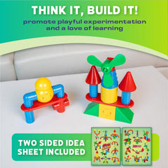 POPULAR PLAYTHINGS Mag Builder connectors enable quick rebuilds and creative rearrangements