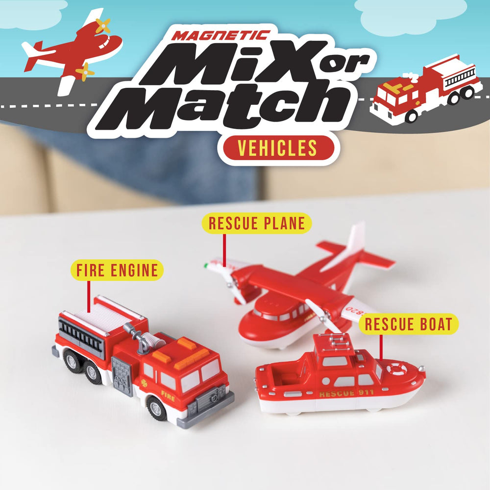 Popular PLAYTHINGS Magnetic Mix or Match police car enables creative vehicle combos.