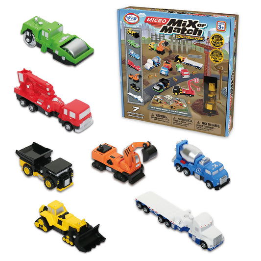 Popular Playthings magnetic vehicles clip system for easy assembly and imaginative play.