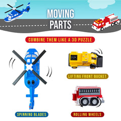 POPULAR PLAYTHINGS Mix or Match Vehicles safe design for ages 3 plus