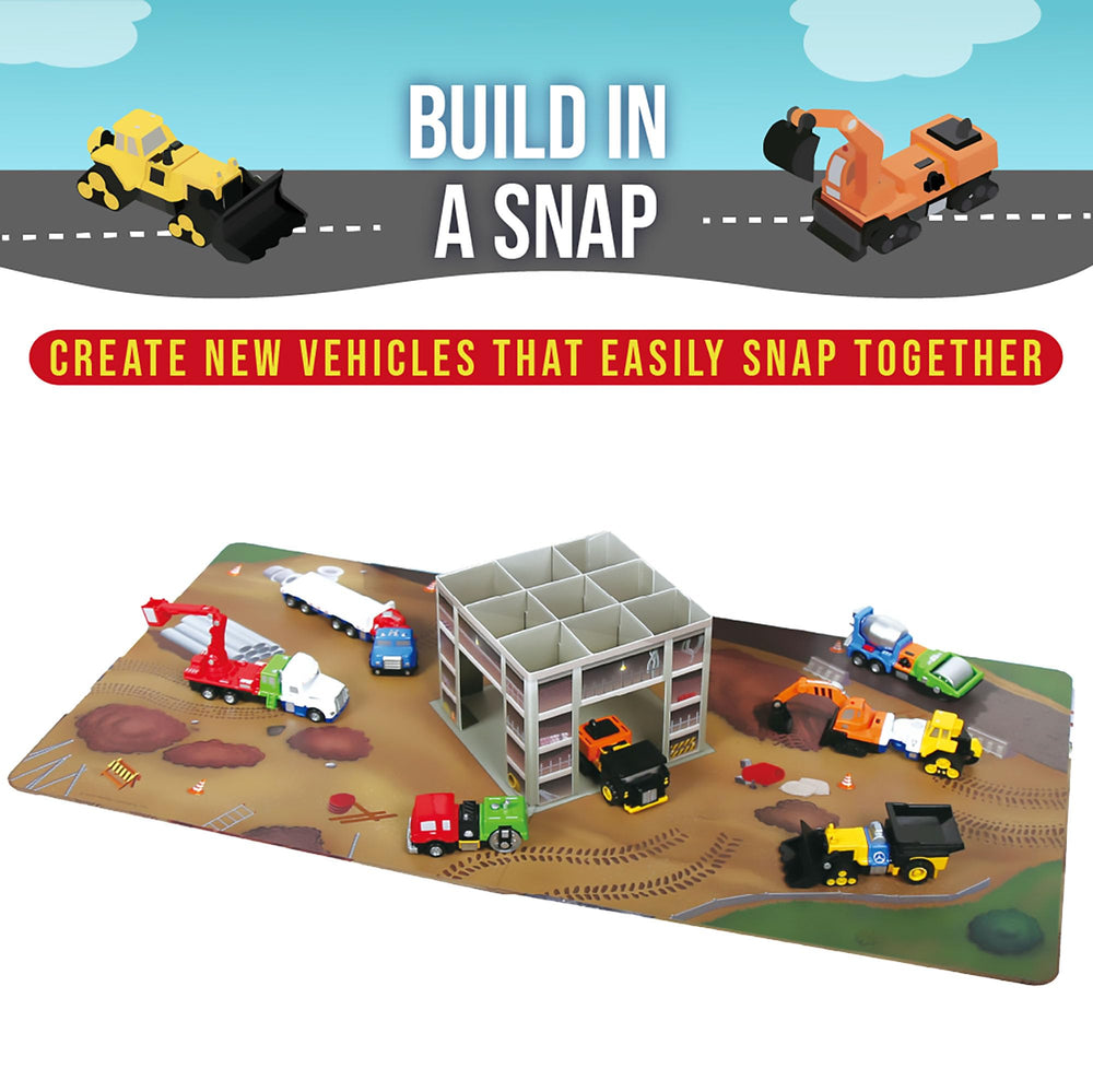 Popular Playthings Mix or Match vehicles encourage flexible design and pretend play.