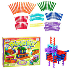 Popular Playthings Playstix color-coded lengths simplify building easy and engaging.