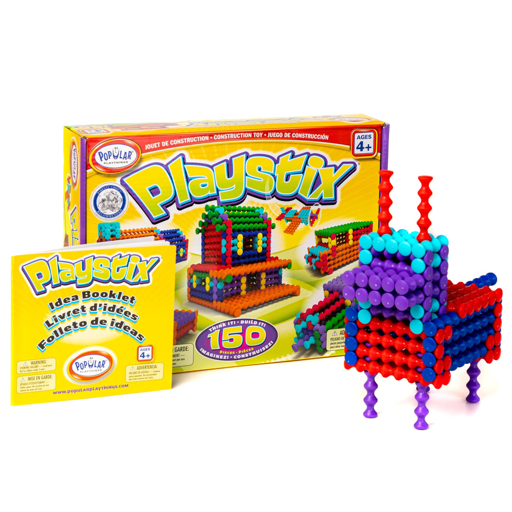Popular Playthings Playstix STEM-focused set supports problem solving through exploration.