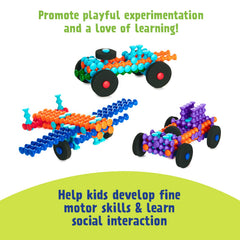 Popular Playthings Playstix Vehicles Set wheel pieces enabling movable designs