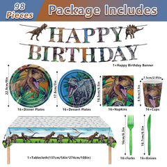 Poqirzan dinosaur dessert plates 7-inch colorful for sweet treats
