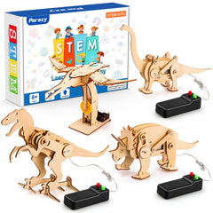 Poraxy Tyrannosaurus assembly toy with moving parts for hands-on STEM learning.