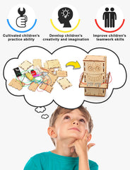 Poraxy pre-cut wooden boards simplify assembly for a mess-free STEM session