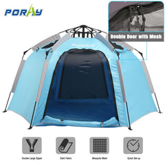 Porayhut easy-setup spring rod opens in seconds for spontaneous play.
