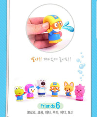 PORORO bath toys with compact size support squeezing and imaginative play.