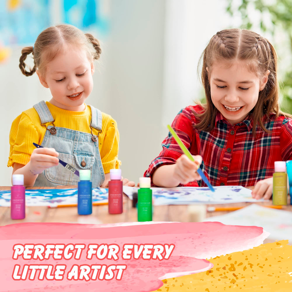 Positive Art glow-in-the-dark tempera paints brighten nighttime art activities.
