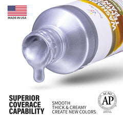Positive Art Metallic Tempera color 3 bottle enhances borders and accents with metallic glow
