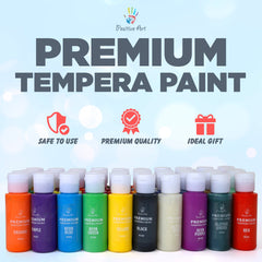 Positive Art metallic tempera paints add shimmering accents to projects.