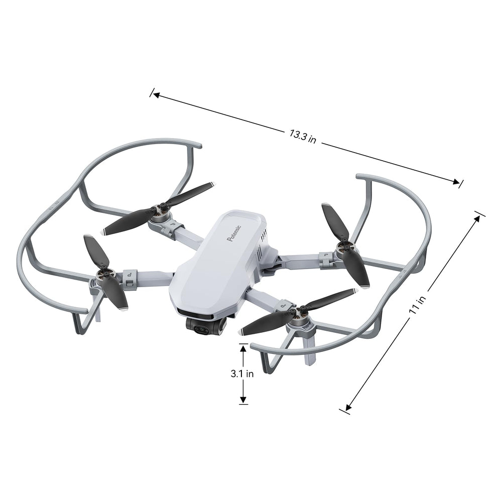 Potensic 360° propeller guard top view shows complete guard coverage for ATOM series.