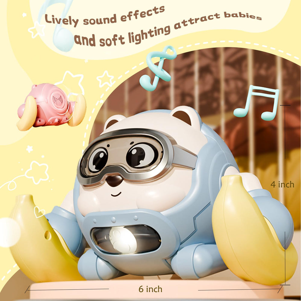 Potroxdom battery-operated rolling toy with side switch for control