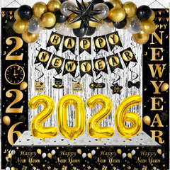 Pounira 2026 NYE door banner adds festive entryway decor.