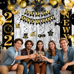 Pounira hanging swirls bring movement and sparkle to party corners.