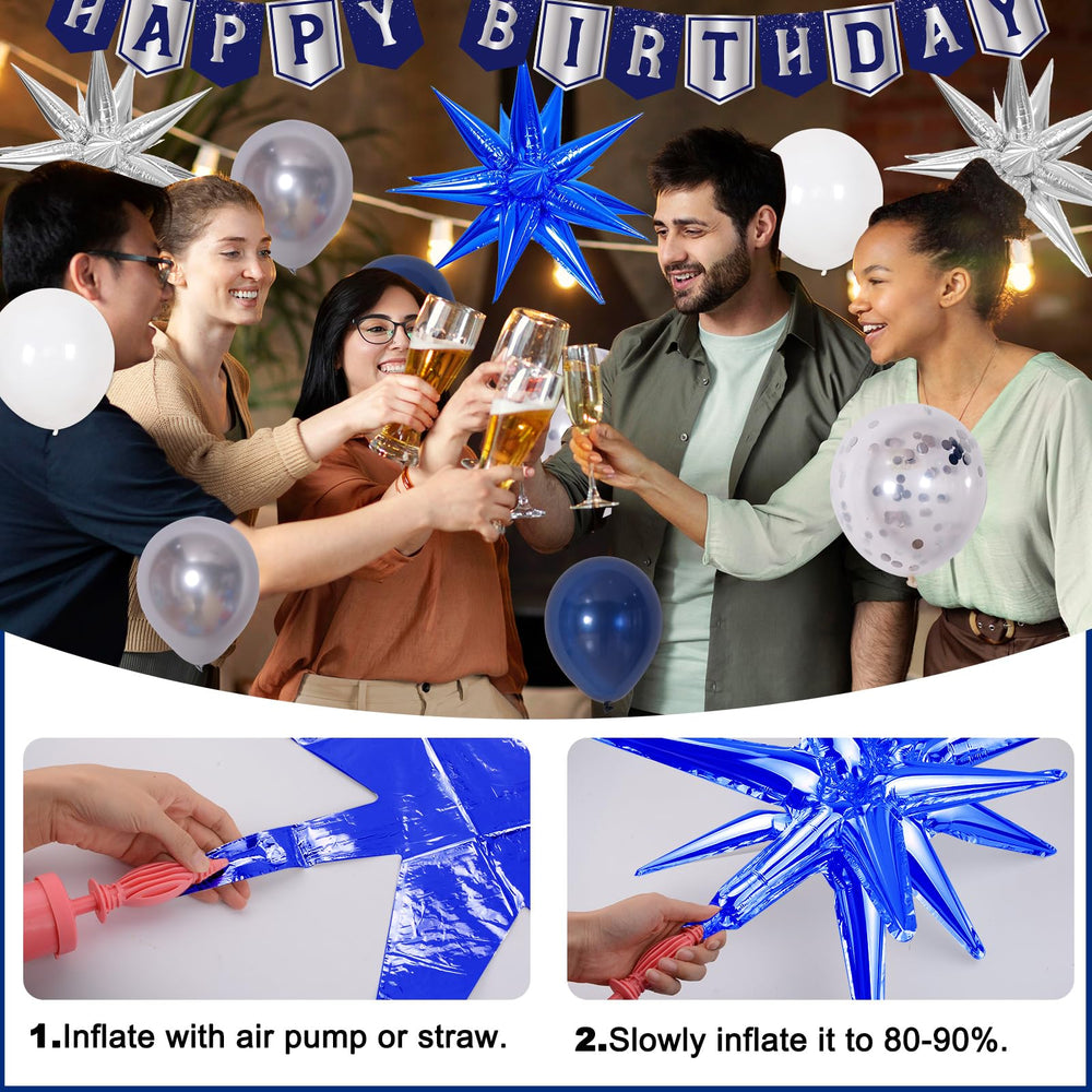 Pounira silver confetti balloons enhance celebratory decor