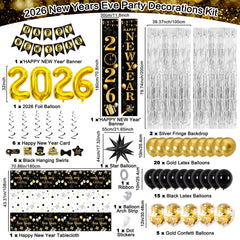 Pounira silver foil backdrop adds shine to NYE scenes.