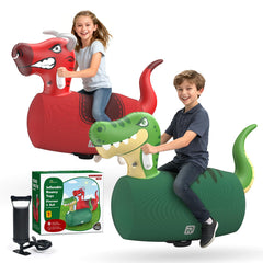 POVRYE dinosaur ride-on toy offers sturdy bounce for indoor and outdoor play