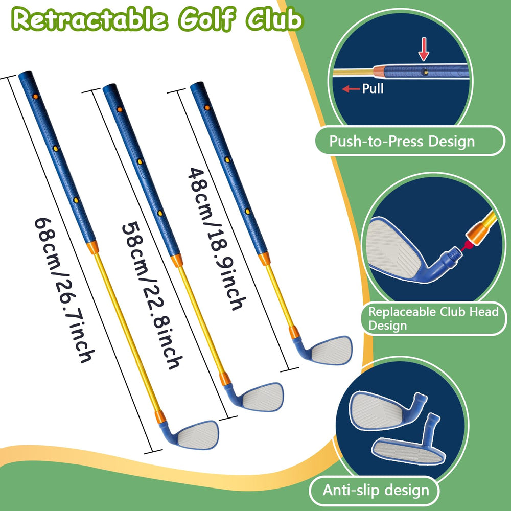 POWCAVA Kids Golf Set chipping-net focus enables quick feedback and indoor training