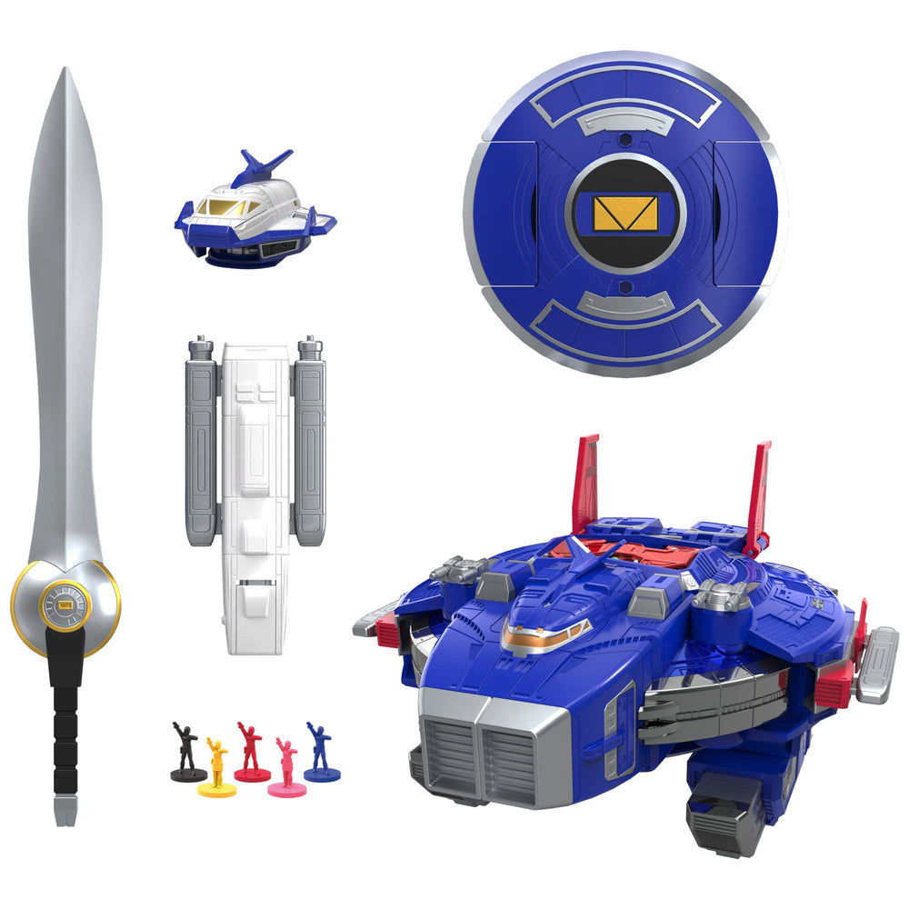 Power Rangers Astro Megazord Space backdrop enhances heroic display