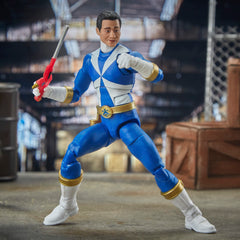 Power Rangers Lightning Collection Blue Ranger close-up shows premium paint detail.