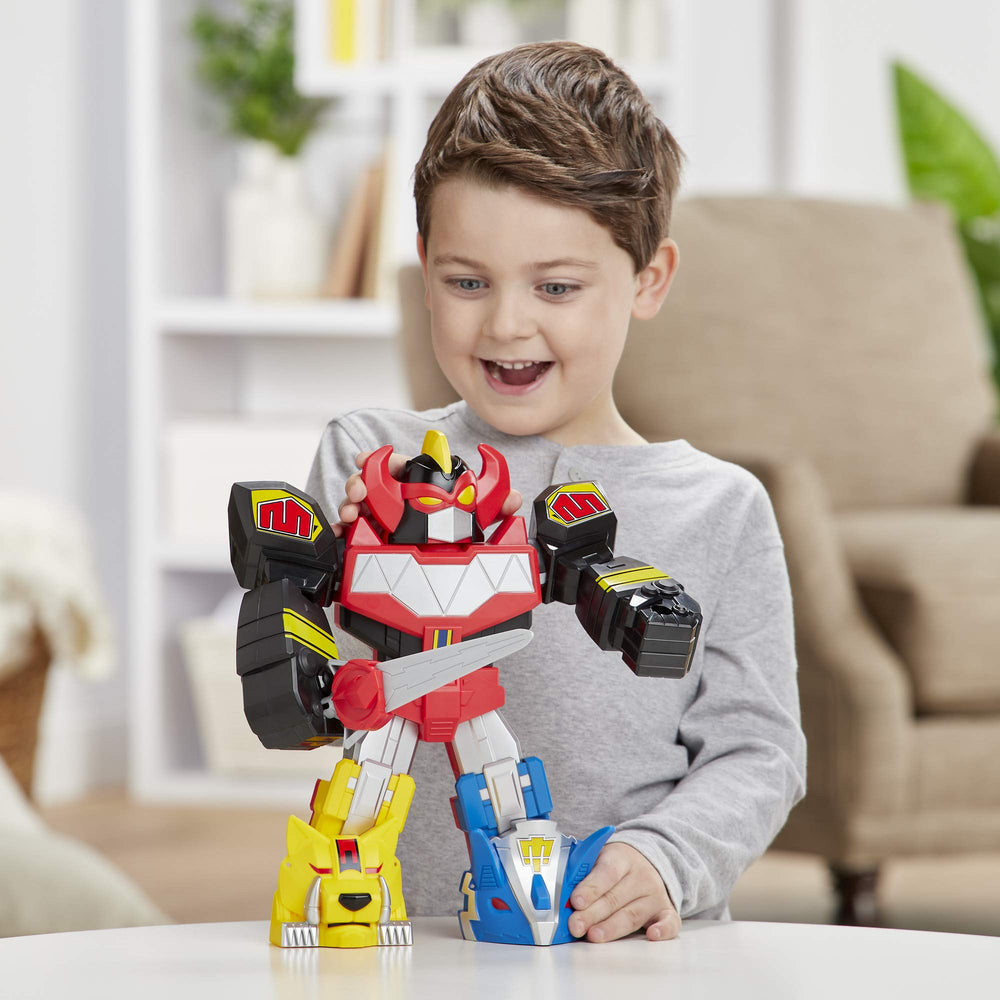 Power Rangers Megazord action figure designed for kids ages 3 and up