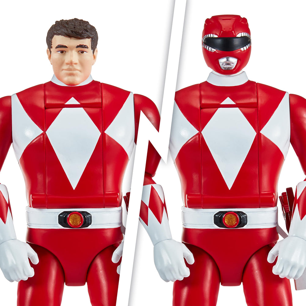 Power Rangers Mighty Morphin Red Ranger close-up texture and eyes